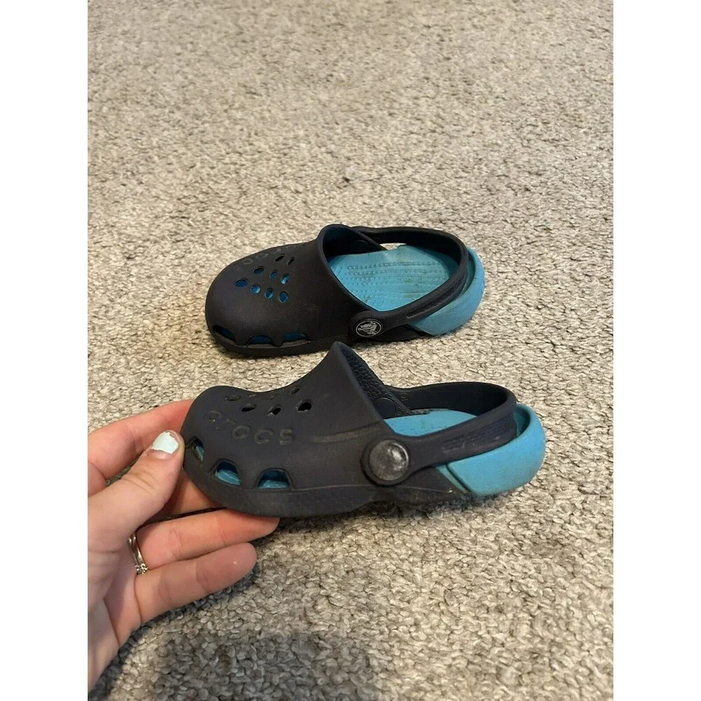 Crocs Kids Classic Clogs‎ Navy Blue Slip On Shoes Size C7